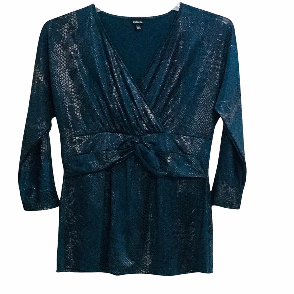 Dark Teal Rafaella Blouse size Small